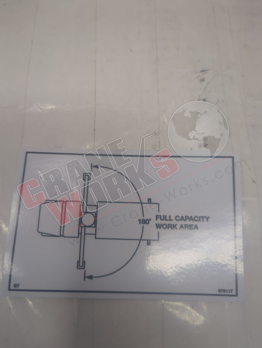 875117 | New Decal - 180 Degree Work Area