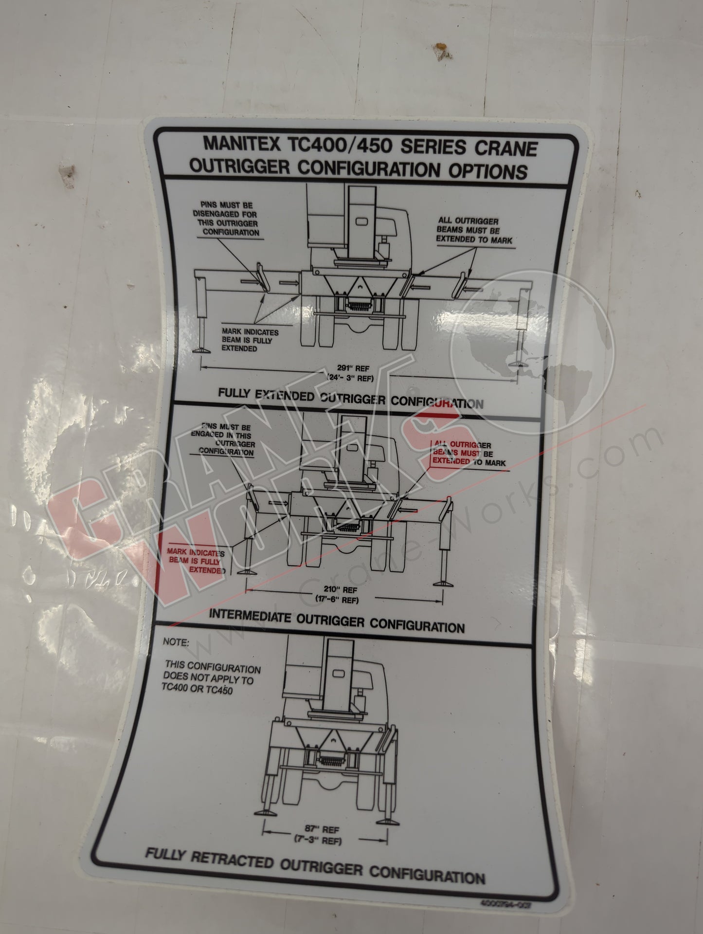 4000794.007 | New Decal,O/R Configuration Tc400