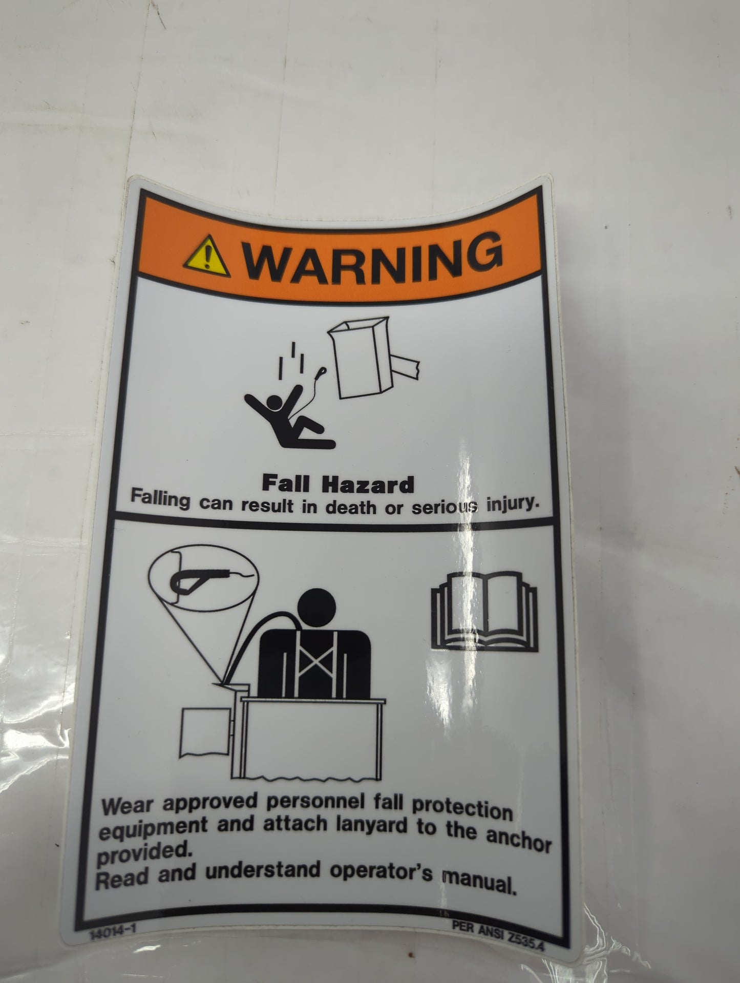 14014-1 | New Decal; Platform Instruction