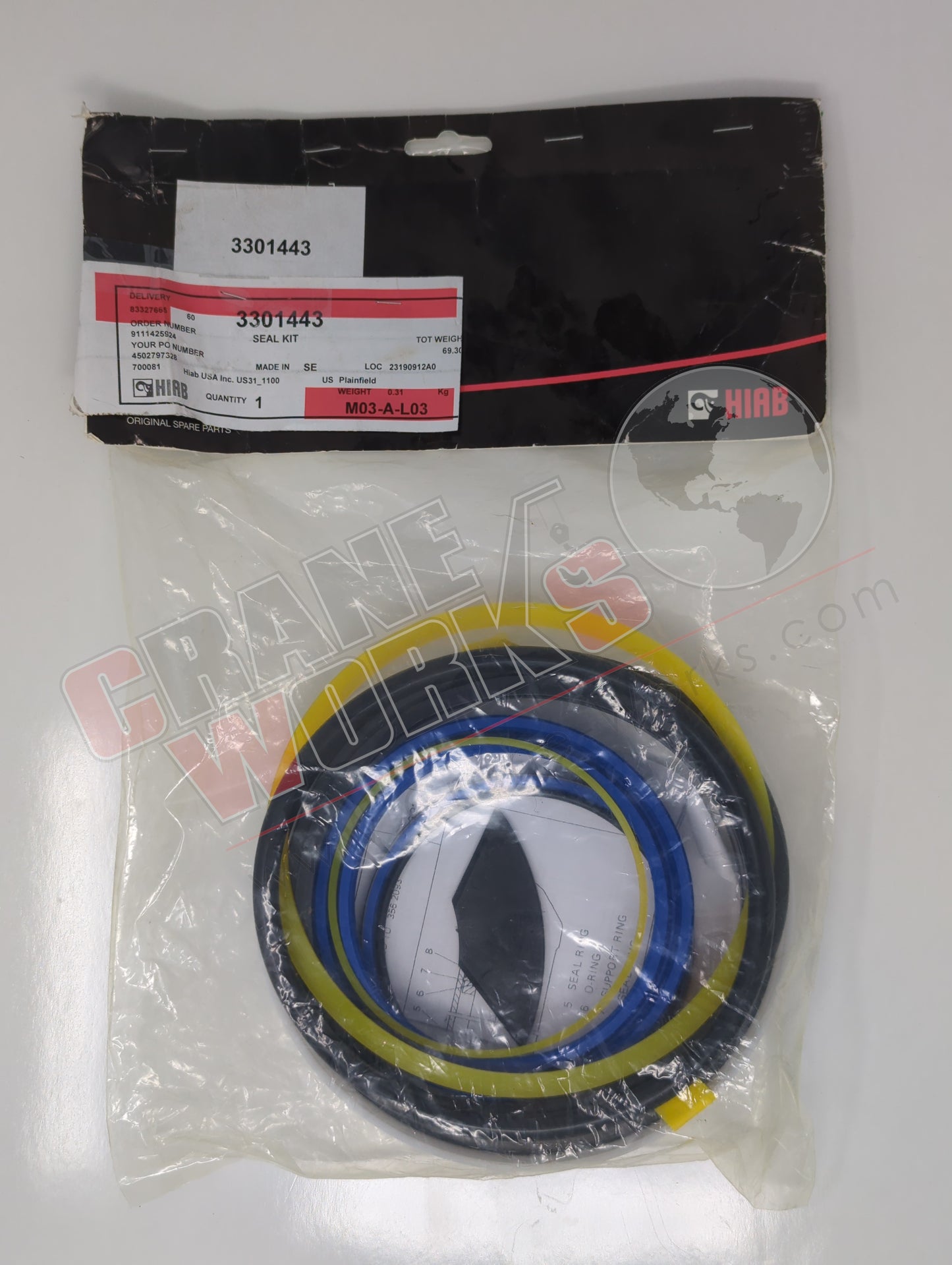 3301443 | New Cyl Seal Kit-Main 175