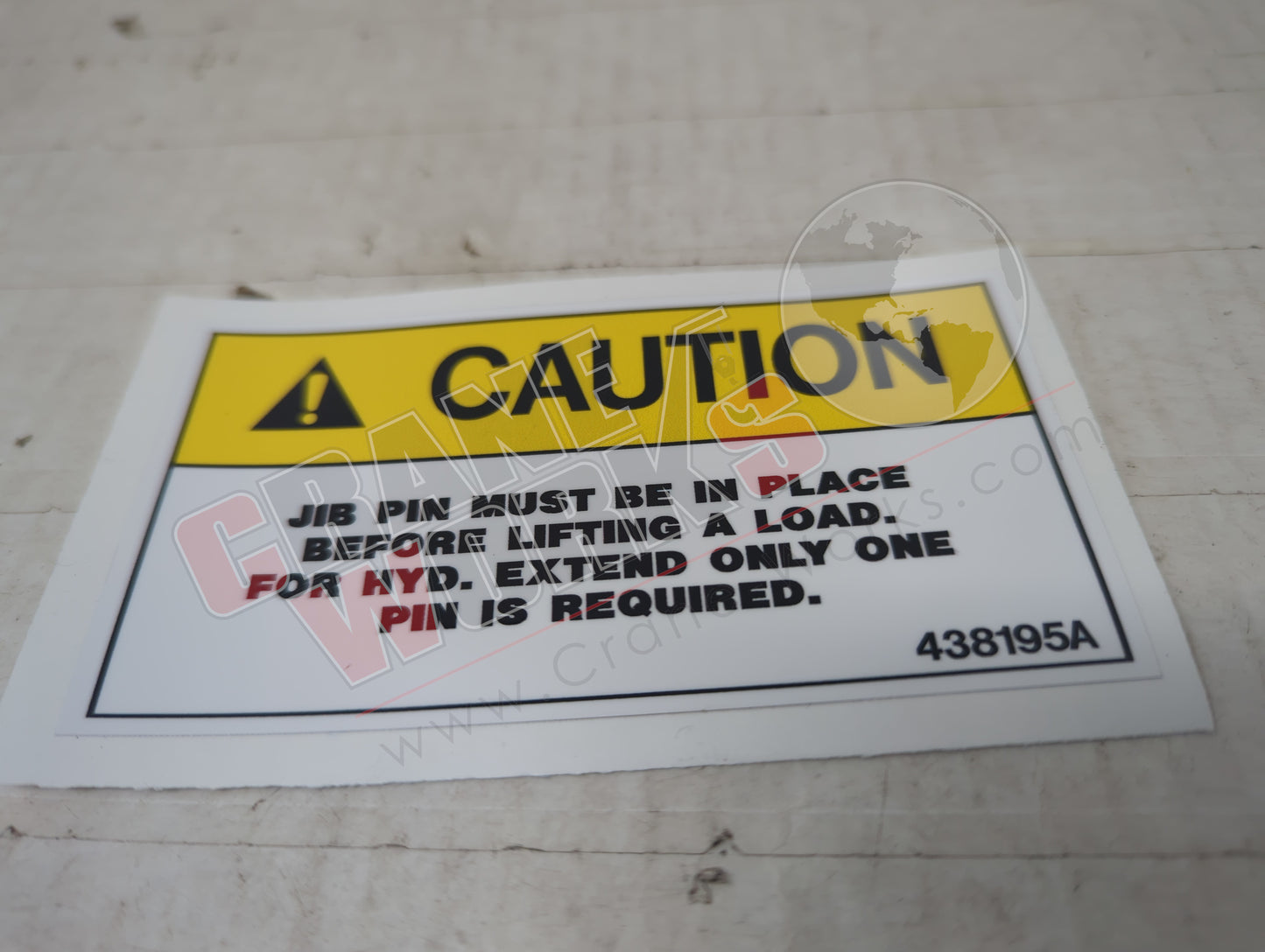 438195TU | New Caution Decal