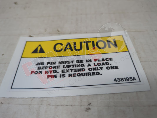 438195TU | New Caution Decal