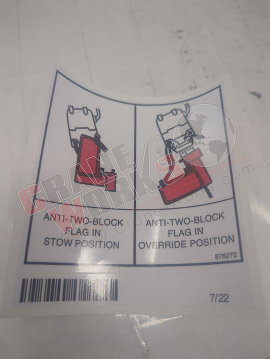 876272 | New Decal - A2B Block Flap Position
