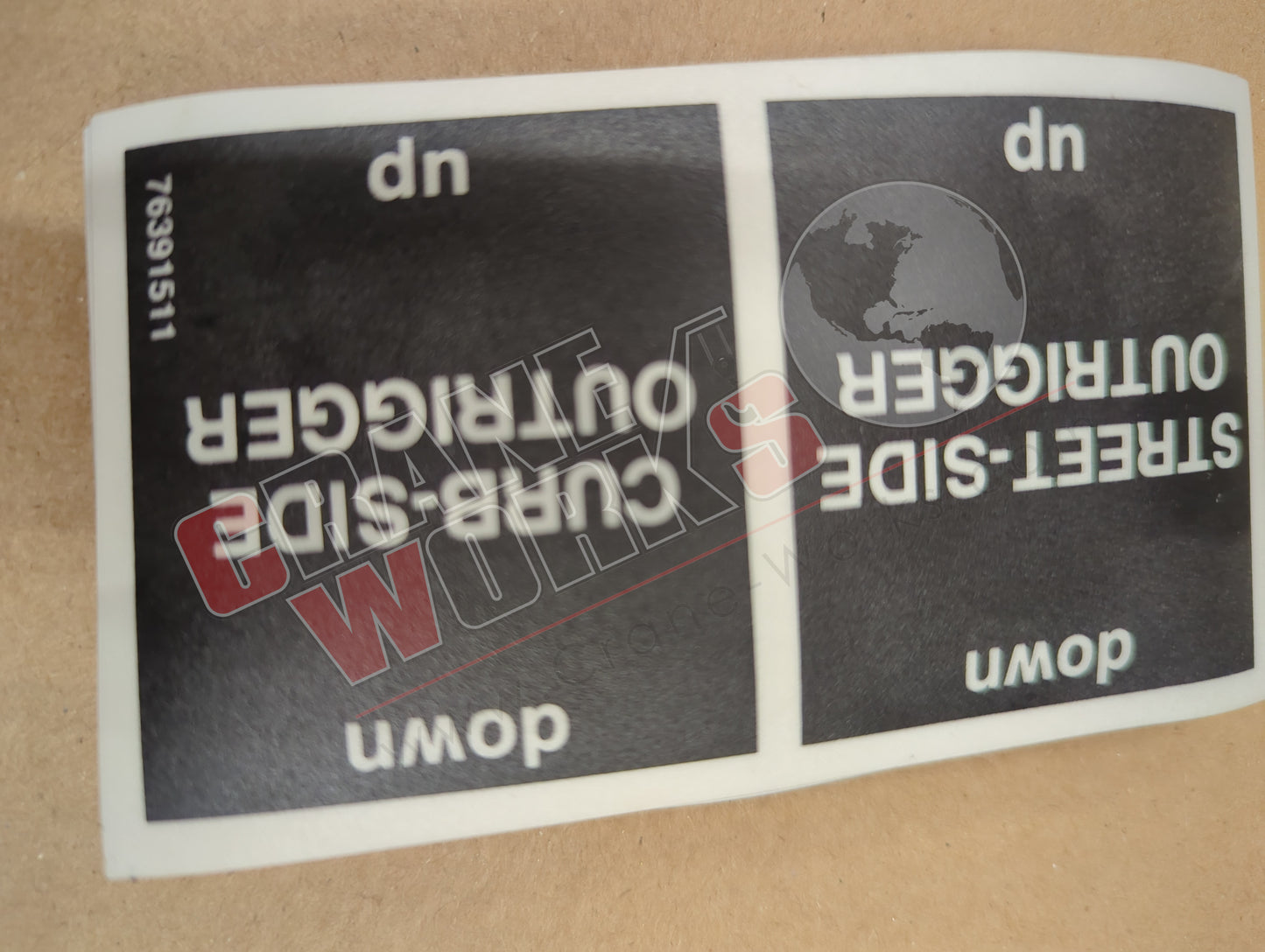 76391511 | New Decal - Up & Down Stabilizer R&L