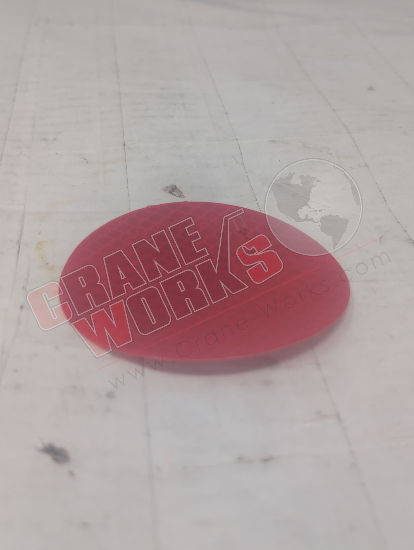 53DV07 | New Reflective Tape,3" Round,Red,Dot