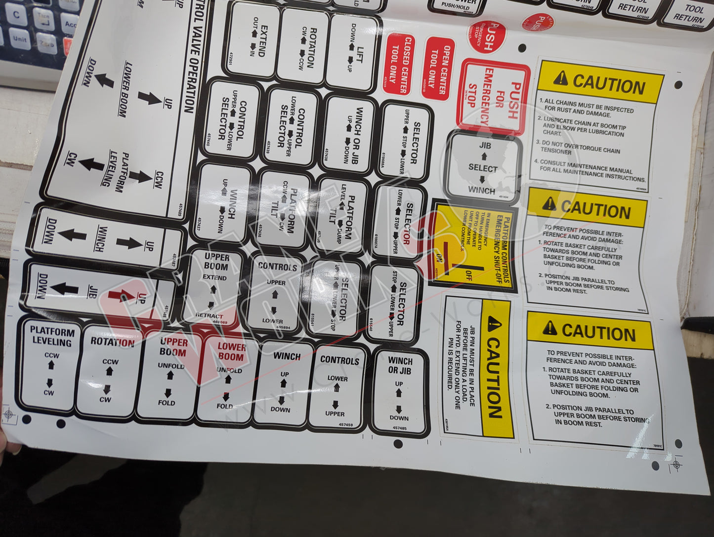 457460TU | New Decal Sheet Hr37-55 Xt Sc 5Tc