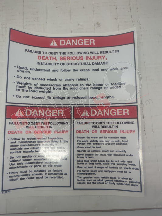 875773 | New Decal Danger Failure To Obey