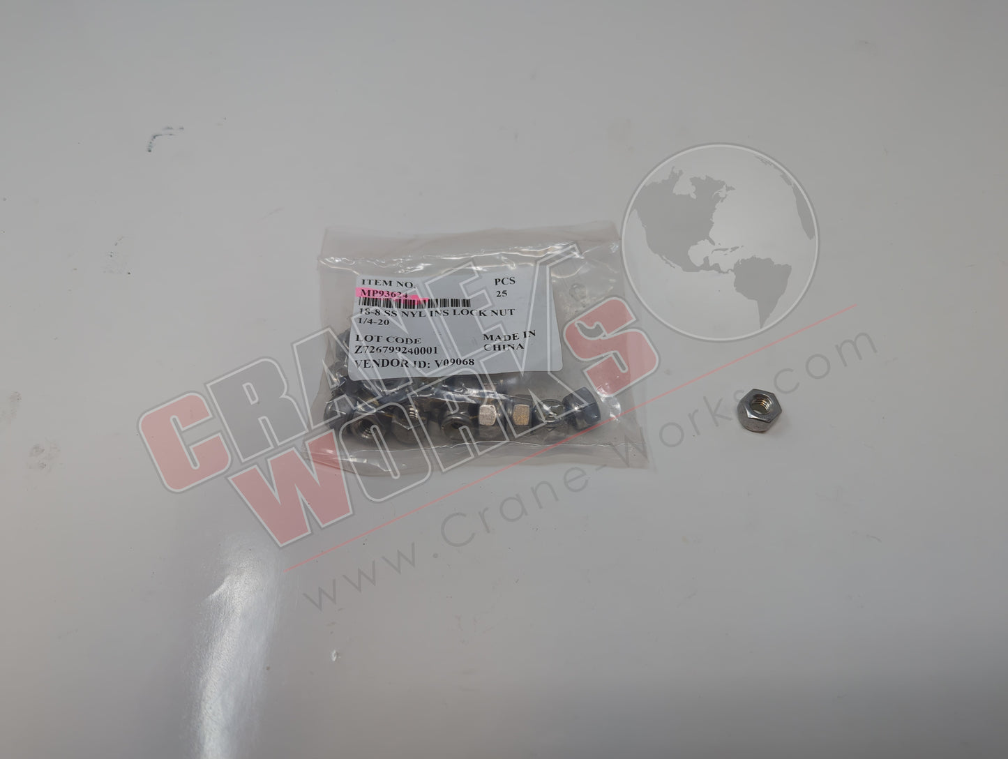 MP93624 | New 18-8 Ss Nyl Ins Lock Nut 1/4-20