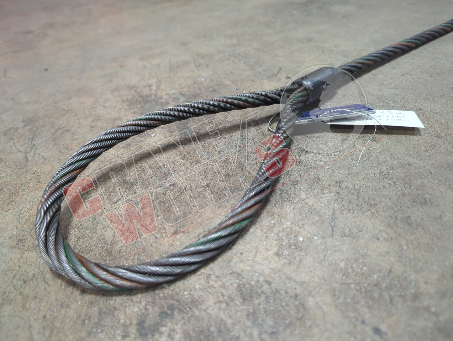 CG811232 | New 7/16" X 5Ft Std Eye&Eye Rope Sling 6X19 Iwrc