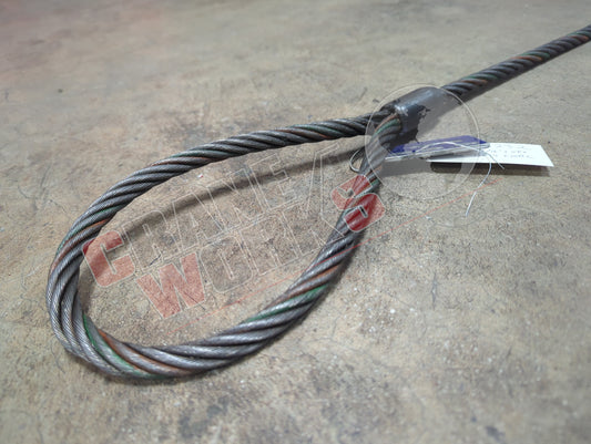 CG811232 | New 7/16" X 5Ft Std Eye&Eye Rope Sling 6X19 Iwrc