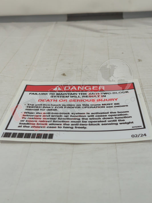 875304 | New Decal, Failure To Maintain A2B