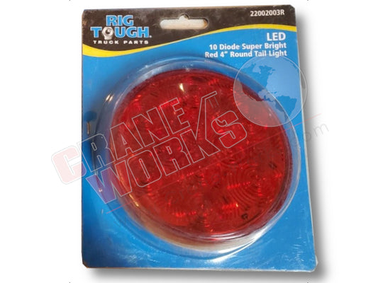 22002003R | New 4" Led Rnd Tail Light Red