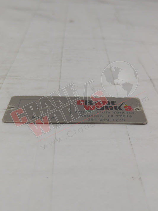 9999 | New Small Cw Data Plate