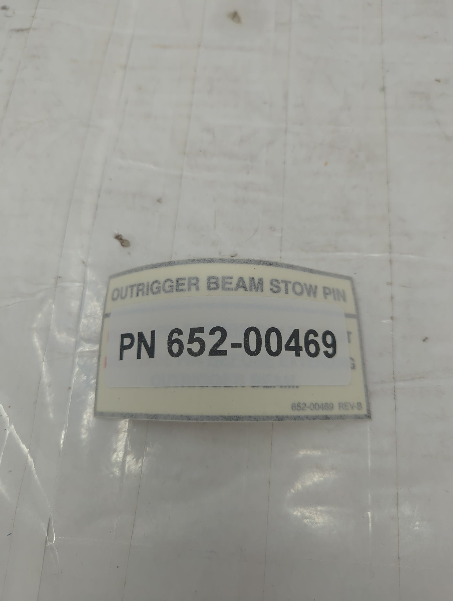 652-00469 | New Decal/Placard, O/R Beam Pin