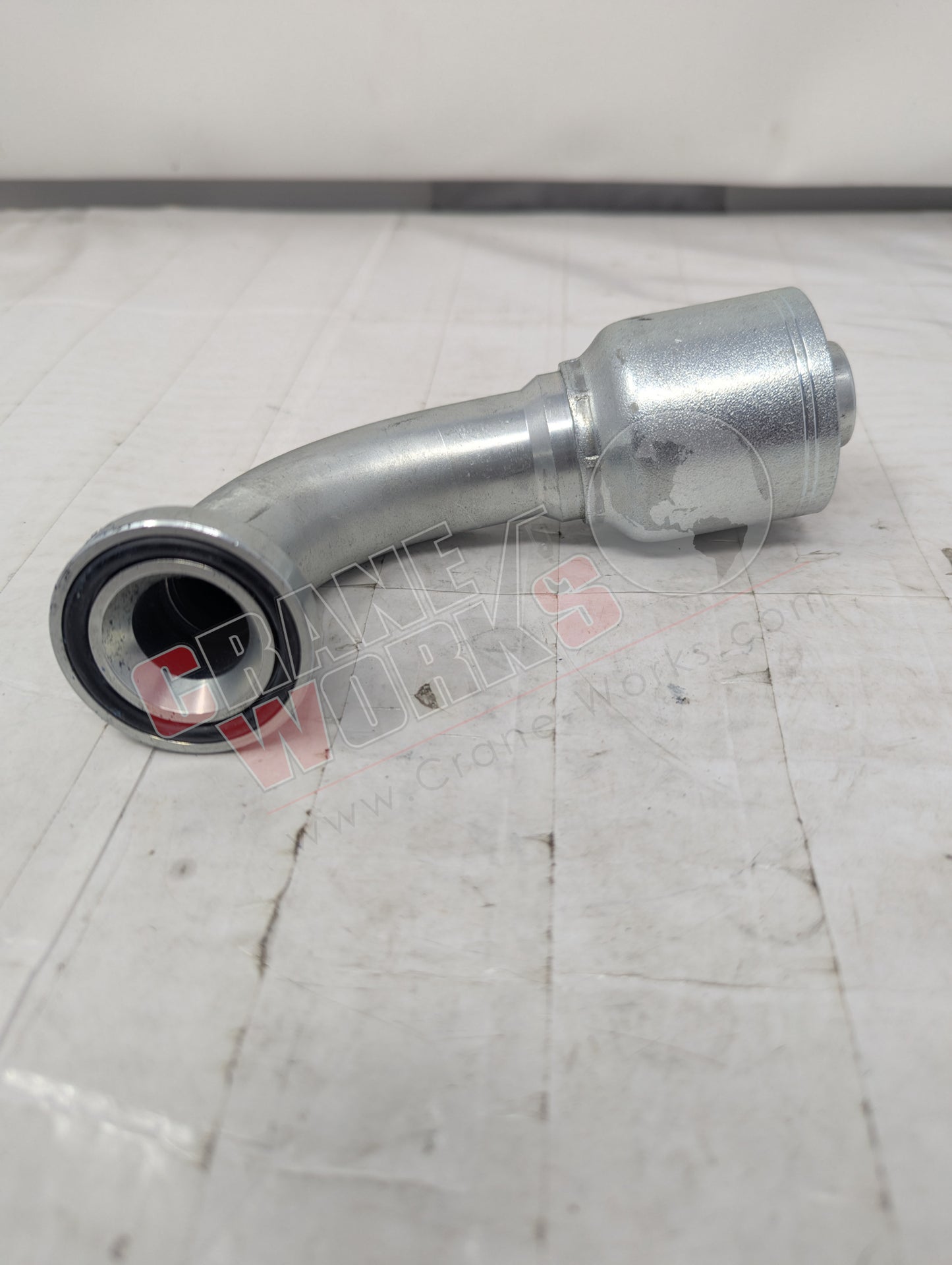 Picture of Kp46904, a  New Parkrimp  90Dg. Elb Flange, 1X1, angle 3.