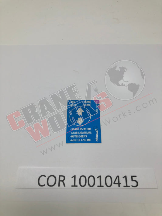 Picture of COR 10010415 NEW DECAL   P01