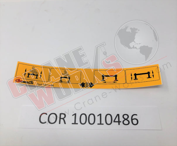 Picture of 10010486 NEW OUTRIGGER FUNCTION PLATE/STICKER   P04