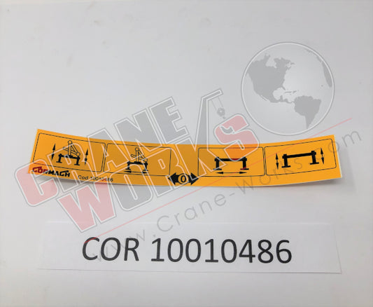 Picture of 10010486 NEW OUTRIGGER FUNCTION PLATE/STICKER   P04