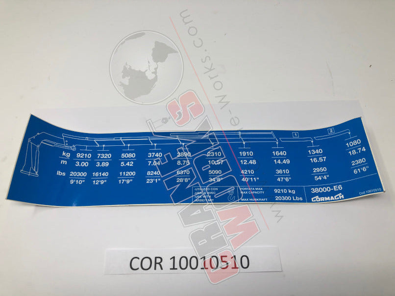 Picture of COR 10010510 NEW LOAD CHART 38000-E6   P03