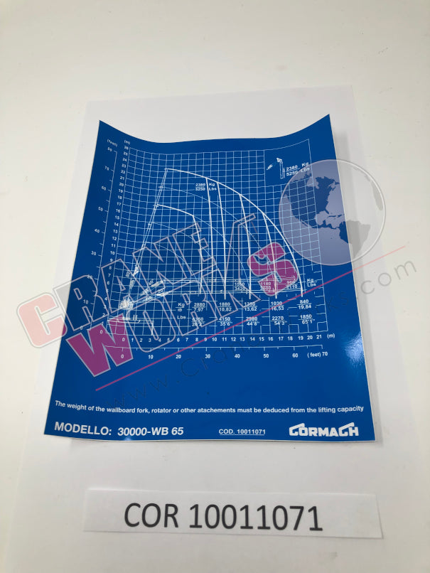 Picture of 10011071 NEW LOAD CHART WB-65   P02