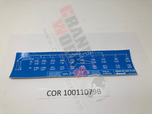 Picture of COR 10011079B NEW LOAD CHART 28200E6    P02