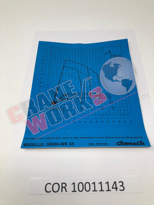 Picture of COR 10011143 NEW LOAD CHART WB-55