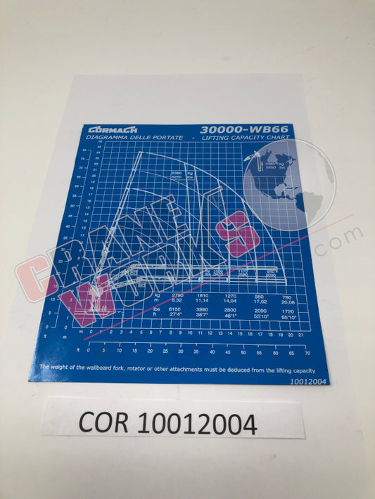 Picture of COR 10012004 NEW LOAD CHART WB66
