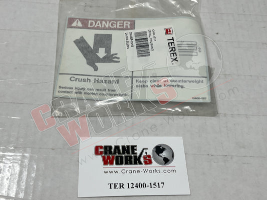 Picture of TER 12400-1517 NEW DECAL, CRUSHING