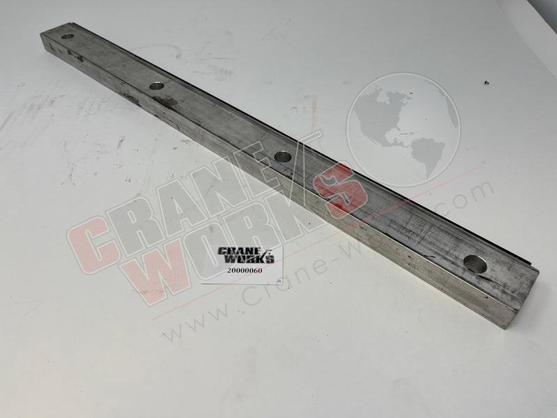 Picture of new carraige slide spacer aluminum, second angle.
