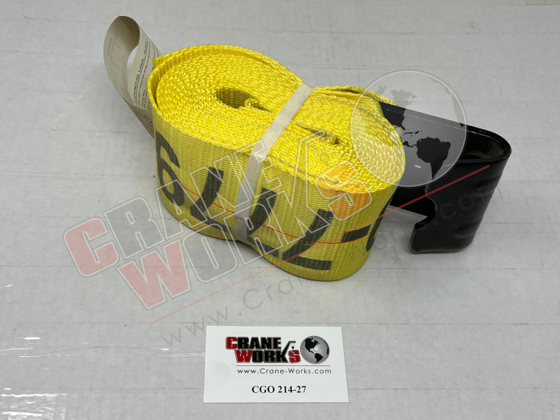 Picture of CGO 214-27 NEW 4" X 27' STRAP WITH FLAT HOOK