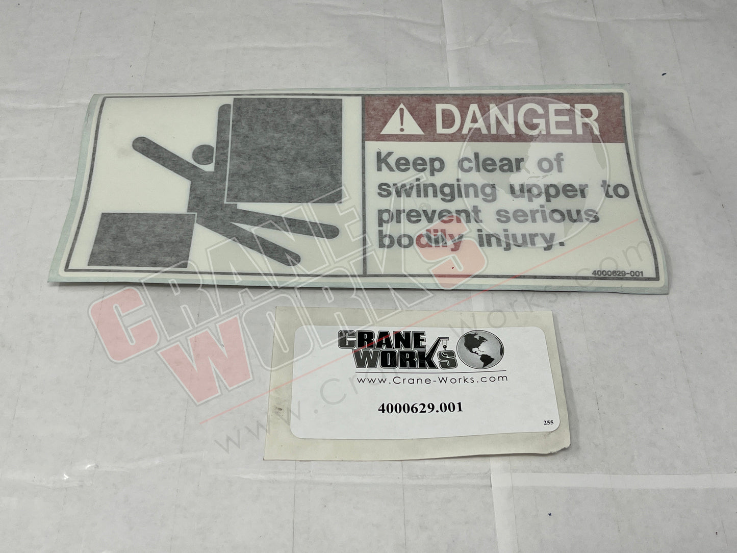 Picture of 4000629.001, DECAL DANGER SWINGING UPPER