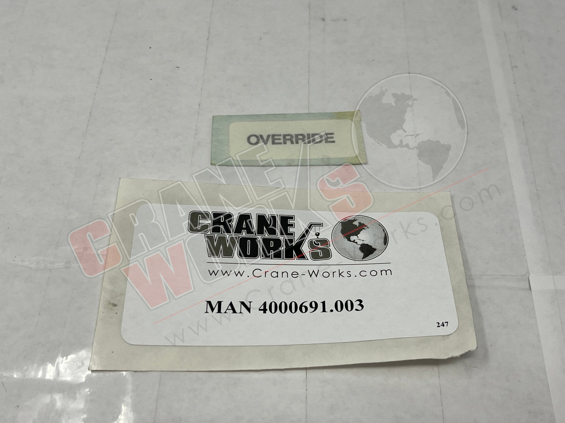 Picture of 4000691.003, DECAL, OVERRIDE