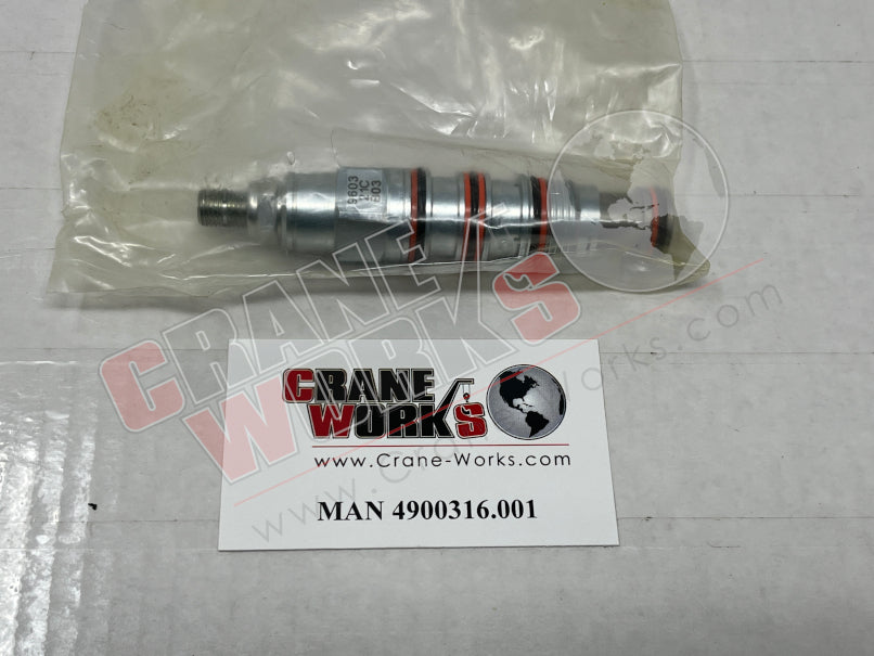 Picture of MAN 4900316.001 NEW VALVE DRAX SET AT 1000 PSI