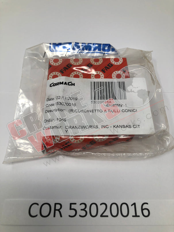 Picture of COR 53020016 NEW BALL BEARING