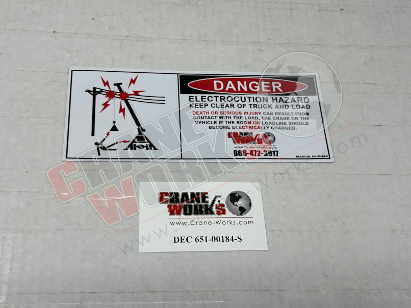 Picture of DEC 651-00184-S NEW ELECTROCUTION DECAL 3" X 8"