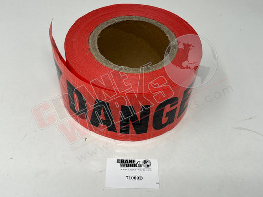 Picture of new reinforced danger tape-red.