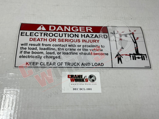 Picture of DCL-1001 NEW ELECTROCUTION HAZARD LARGE