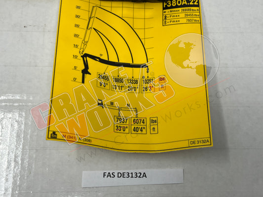 Picture of FAS DE3132A NEW LOAD CHART F380A.22