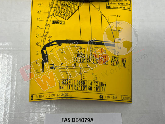 Picture of FAS DE4079A NEW LOAD CHART