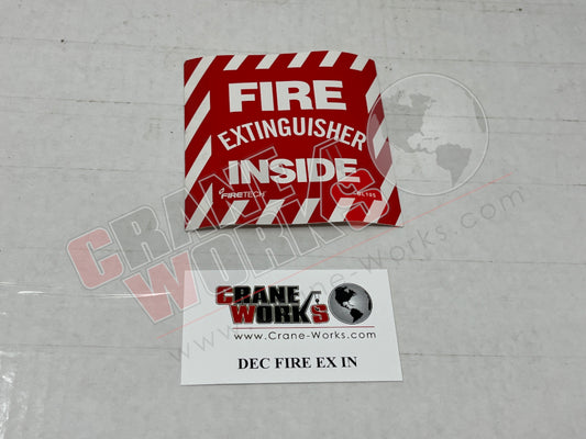 Picture of DEC FIRE EX IN NEW DECAL, FIRE EXTINGUSIER INSIDE