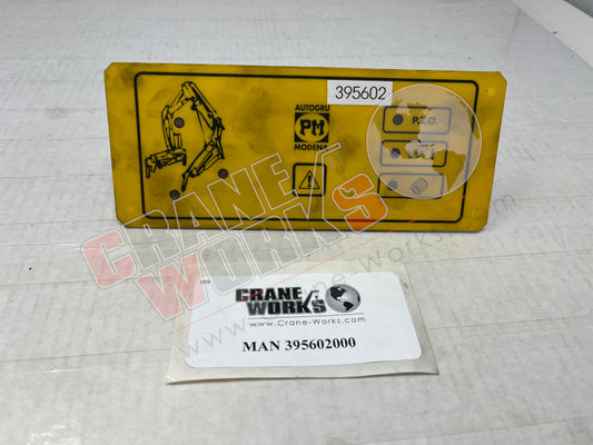 Picture of MAN 395602000, ELECTRIC PANEL ASSY.