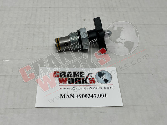 Picture of 4900347.001 NEW NEEDLE VALVE; FOR BASKET ARM CYL