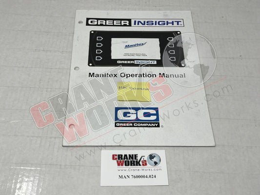 Picture of MAN 7600004.024 NEW Operator Manual InSight