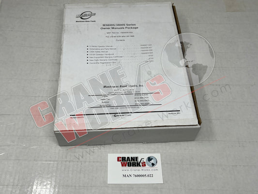 Picture of MAN 7600005.022 NEW OWNERS MANUAL PACKAGE