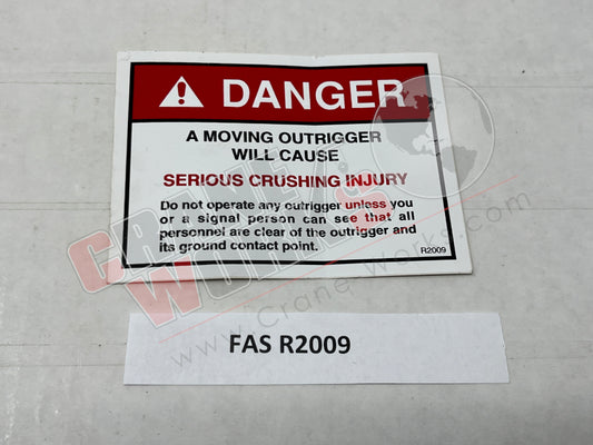 Picture of R2009 NEW DECAL DANGER MOVING OUTRIGGER
