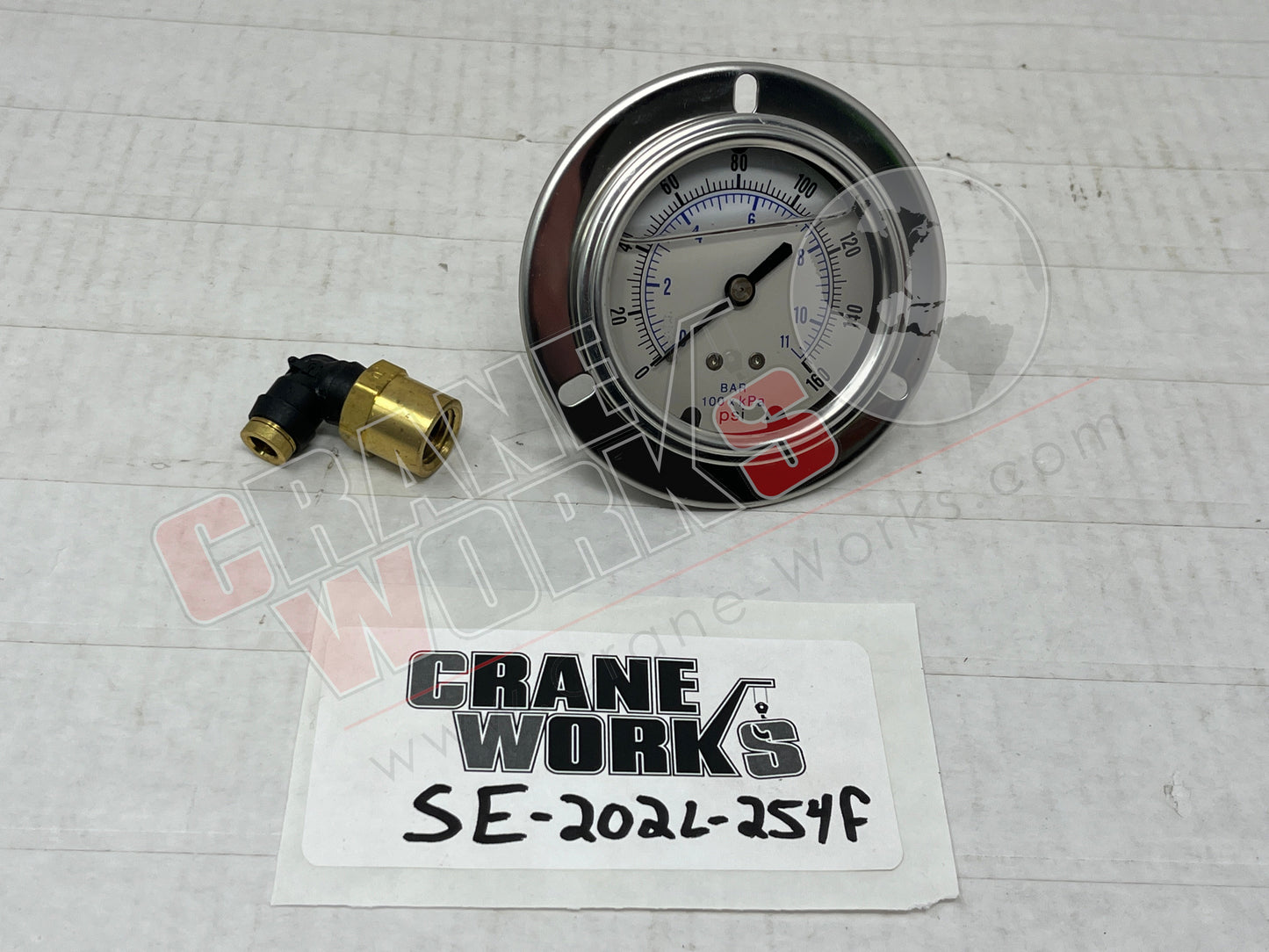 Picture of SE-202L-254F, INDUSTRIAL PRESSURE GAUGE 0-160psi 2.5in, LIQUID